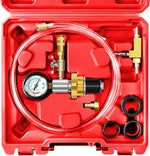 JIFETOR Universal Cooling System Vacuum Type Coolant Refill Tool Kit front view in red storage case