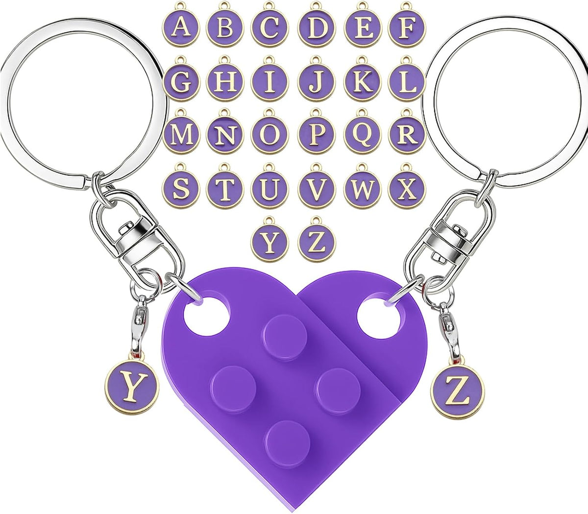 MPK Brick Matching Couple Heart Keychain, Gifts for Him Her Boyfriend Girlfriend Christmas, Wedding Anniversary Birthday Gift - Image 11