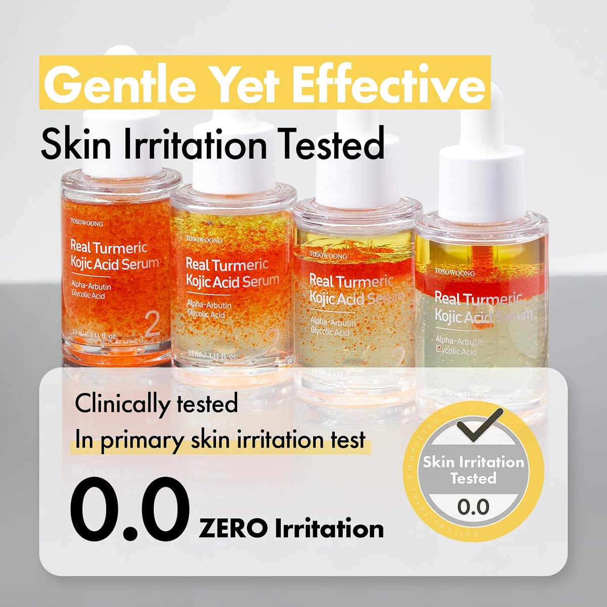 Back of Tosowoong Real Turmeric Kojic Acid Serum label