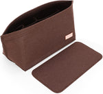 Purse Organizer Insert for Handbags & Base Shaper 2pc Set, Felt Neverfull MM Organizer Insert, Tote Bag Organizer with Zipper Pocket and Bottle Holder, Fit Speedy 30 Neverfull MM and More,Beige-L - Image 14