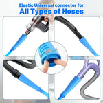 Complete 5 pieces dryer vent cleaning kit layout on a flat surface
