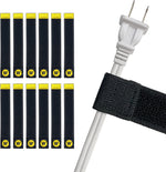 Wrap-It Storage Selfie Straps 6-inch 12-Pack Black front view showing authentic packaging for cable management.