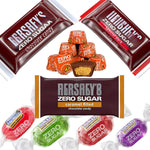 Back label of the sugar free assortment pack highlighting nutritional values.