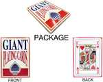 Yuanhe giant playing cards scale comparison with hand