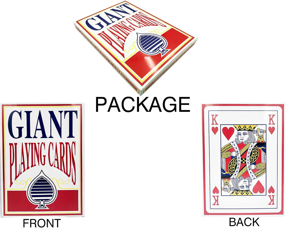 Yuanhe giant playing cards scale comparison with hand