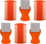 HESSION 6 Pack Flea Lice Combs Removal Dandruff Comb with Metal Teeth Double Sided Fine Combs Metal Teeth Flea Lice Combs for Pets Kids Adults (Random) - Image 10