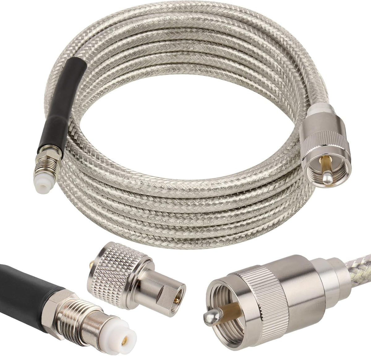 Mookeerf 10ft CB Coax Cable front view