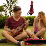 Vaguelly 21inch ukulele case fabric pattern close up