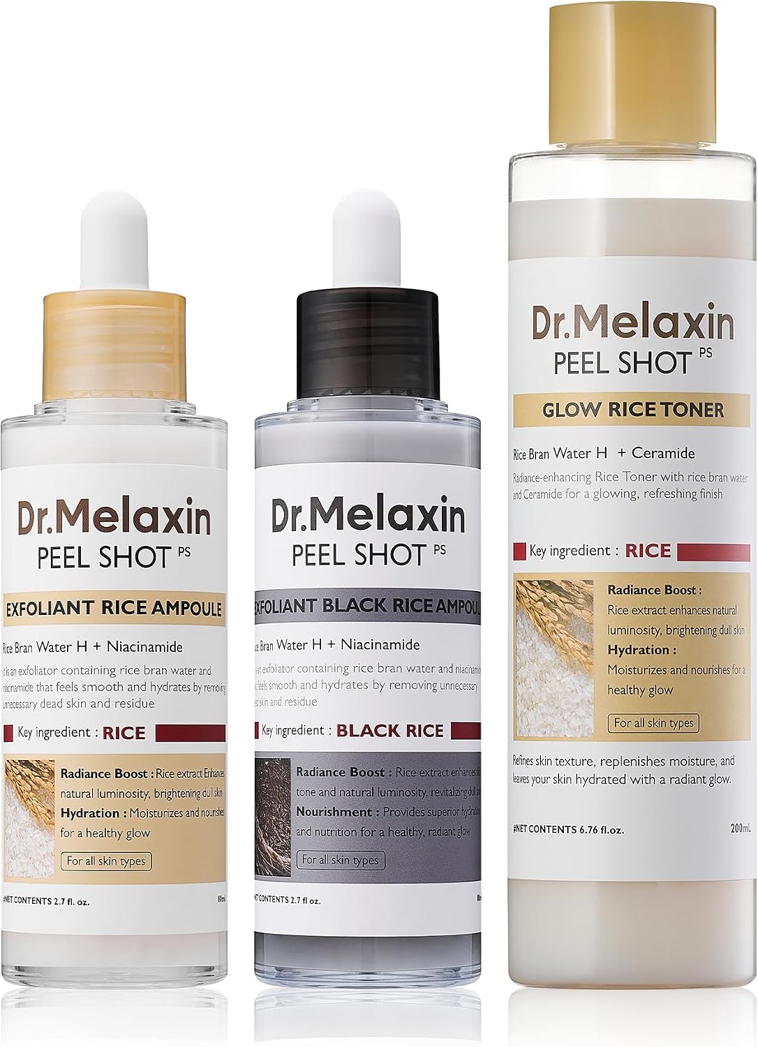 Dr.Melaxin Peel Shot Care Set front view packaging