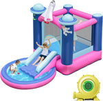 Honey Joy space themed inflatable bounce house front view