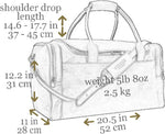 Time Resistance leather travel bag top carry handles