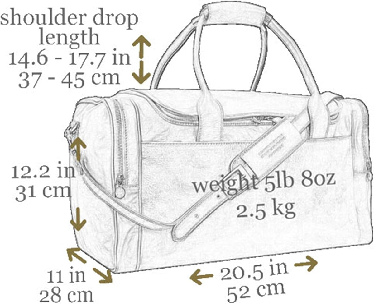 Time Resistance leather travel bag top carry handles