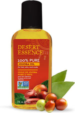 Desert Essence jojoba oil bottle label details