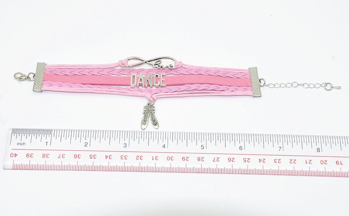 Vikitoriously braided leather dance bracelet worn on wrist