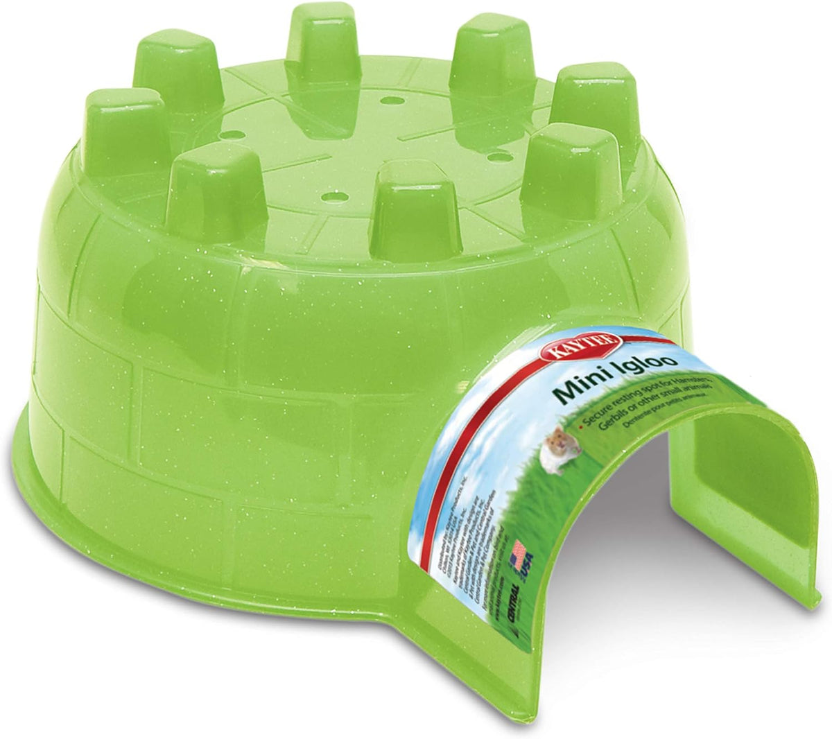 Kaytee mini igloo habitat hideout front view small animal shelter