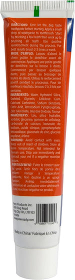 Paw Ready Doggy Breath to Doggy Fresh tube showing dental care benefits for puppies and adult dogs