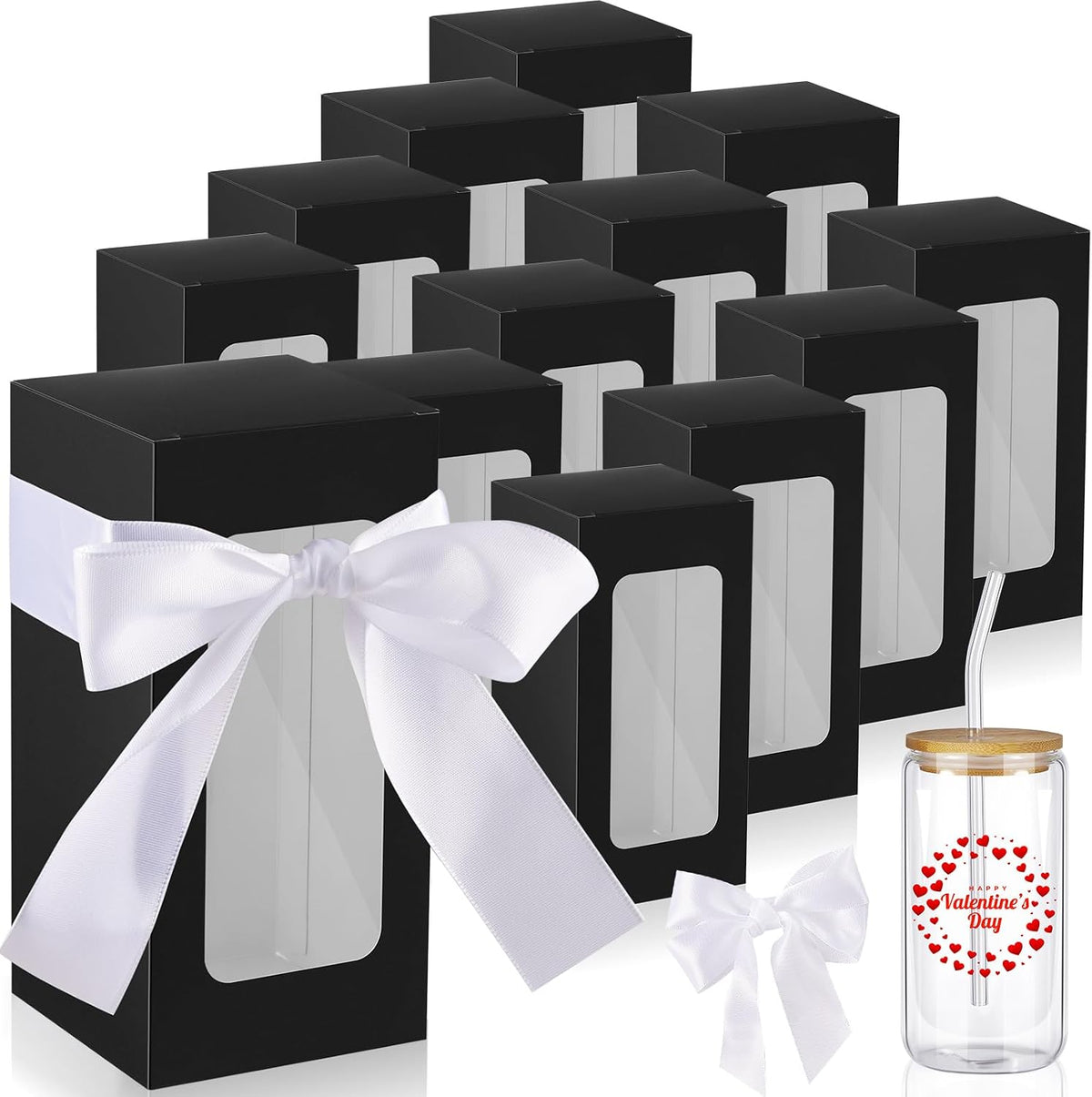 Fulmoon 36 Sublimation Glass Cup Box with Ribbon 2026 Graduation Tumbler Cup Gift Wrap, Shipping Blank Gift Box for 12 16 18 oz Wedding Birthday 2026 Graduation Party(Holographic) - Image 9