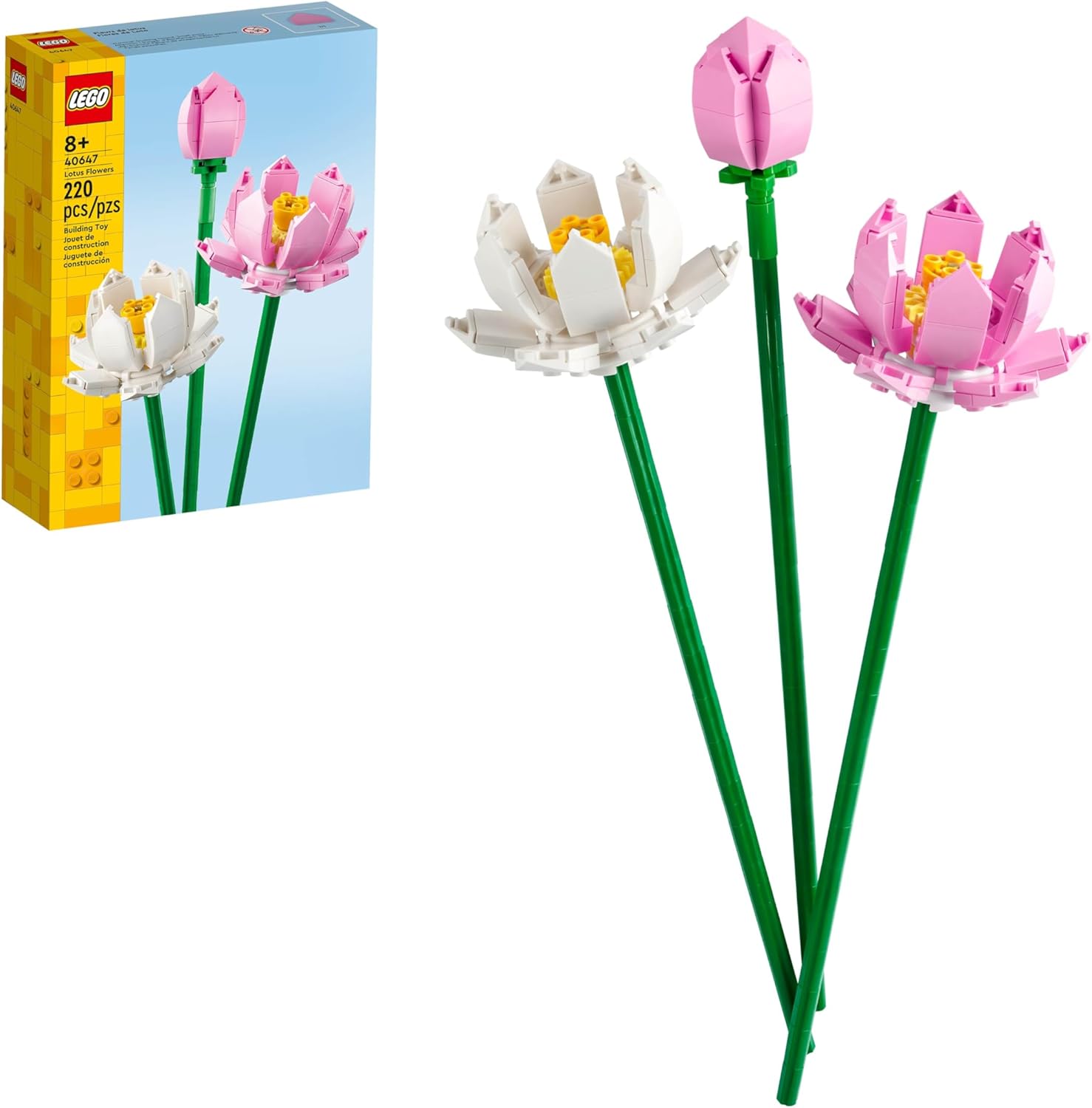 Lego Icons Lotus Flowers 40647 front view
