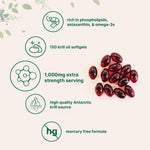 Micro Ingredients krill oil softgels close up view