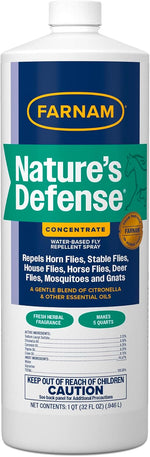 Farnam Natures Defense Concentrate front view botanical fly repellent spray for horses