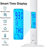 LAOPAO Desk Lamp with Wireless Charger: USB Charging Port, Table Lamp with Clock, Desk Lamps for Home Office College Dorm Room Essentials - Image 5