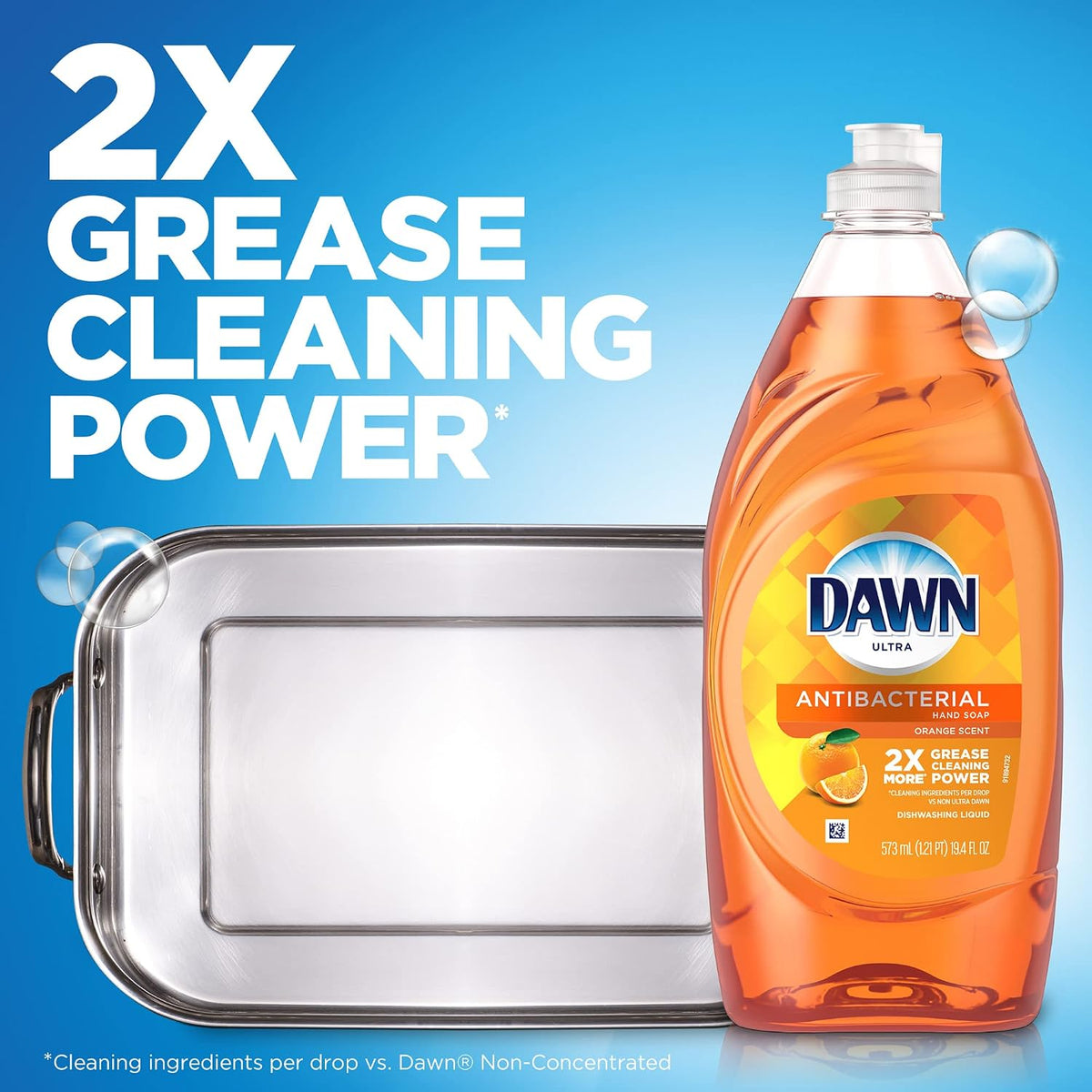 Dawn orange scent dish soap bottle cap and dispenser detail
