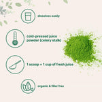 Micro Ingredients celery juice powder 20 ounce tub back view