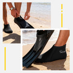 FitsT4 3mm snorkel fin booties side profile