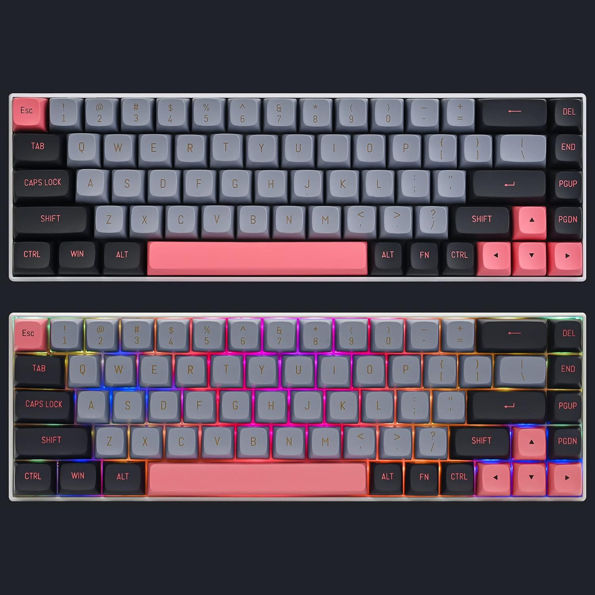 Owpkeenthy US and ISO layout keycaps showing modifier options