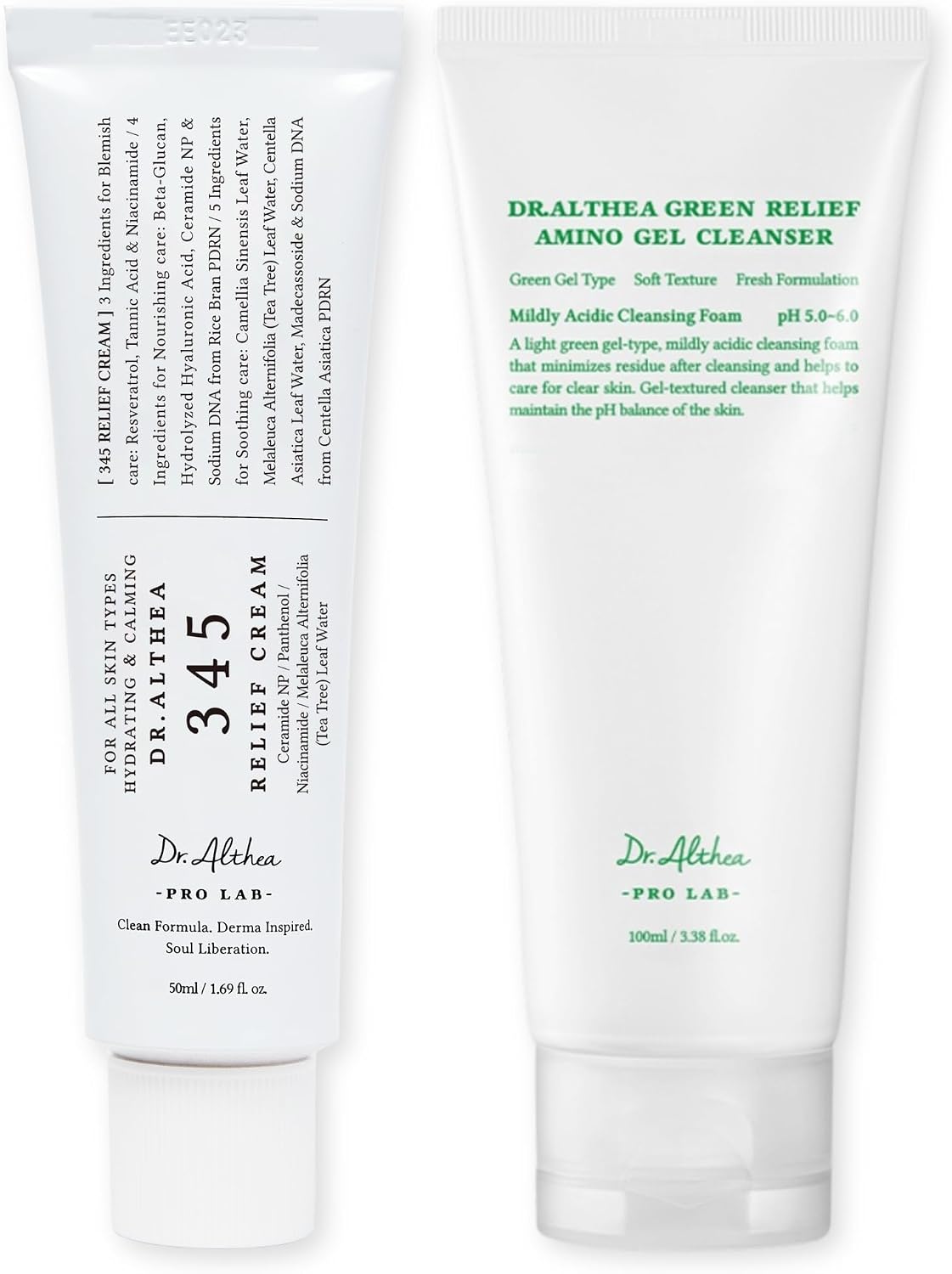 Dr.Althea Cleanser and Hydration Set front view authentic Korean skincare box