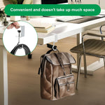 Cobee adjustable metal desk mount hook silver