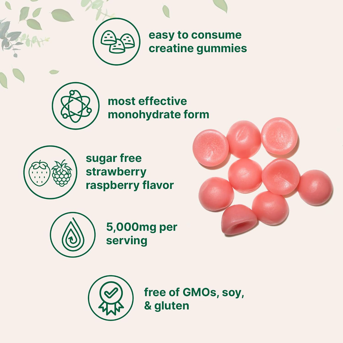Micro Ingredients Creatine Monohydrate Gummies serving size and dosage details