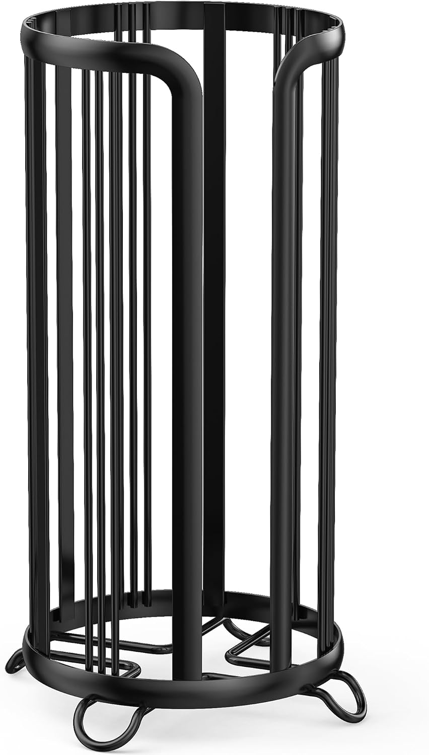 Compact vertical toilet roll holder for small spaces