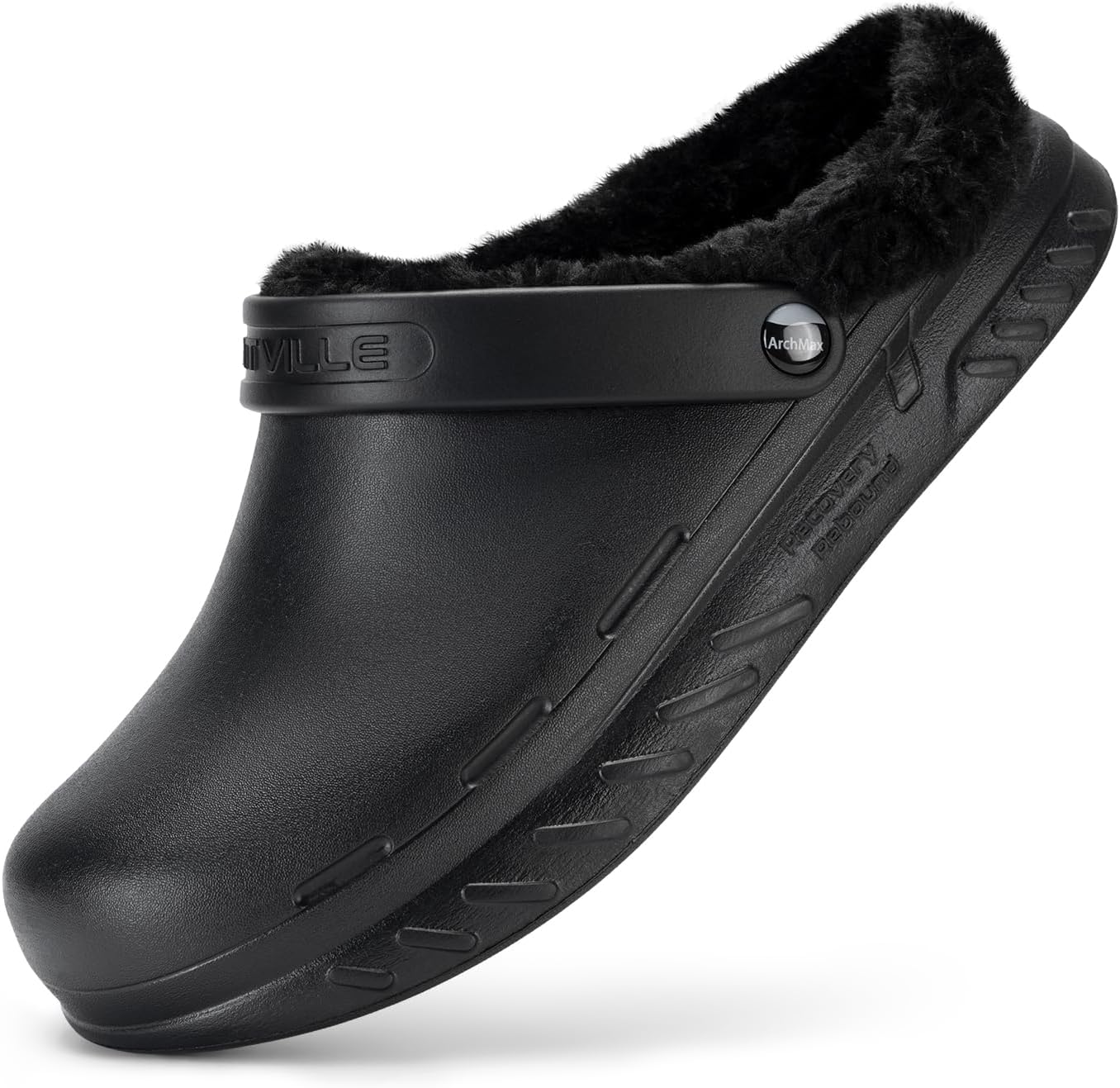 FitVille men winter clogs front view wide width chef shoes
