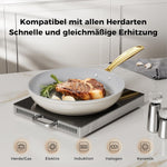 Sanho ceramic skillet angled side profile