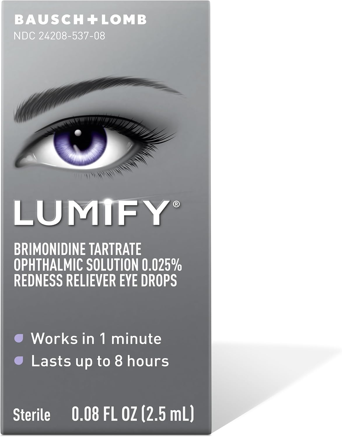 LUMIFY Redness Reliever Eye Drops, for Whiter & Brighter Looking Eyes, 0.08 Fl Oz ((Pack of 2)) - Image 3