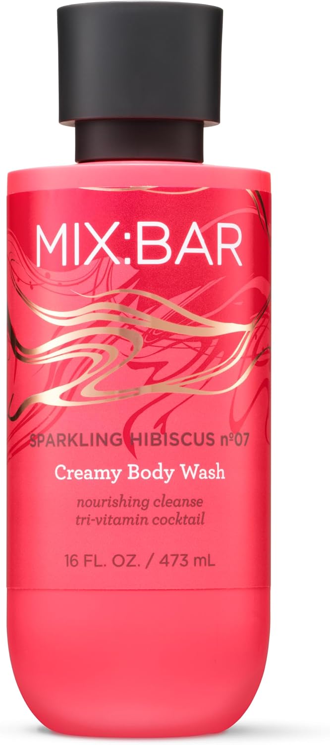 Mix:Bar Sparkling Hibiscus Creamy Body Wash front view bottle