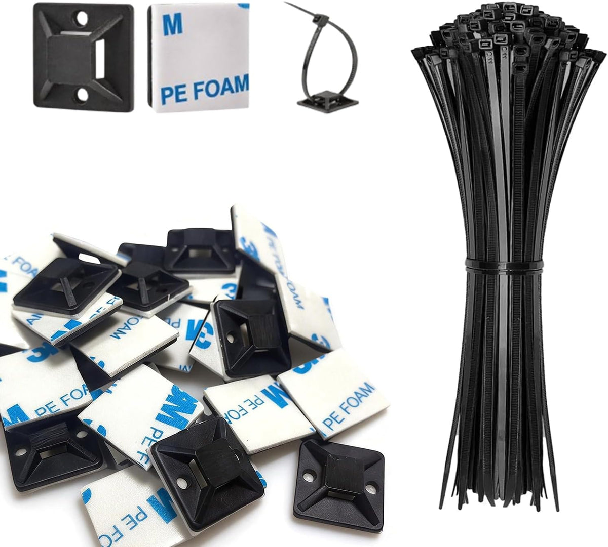 CZXNBI cable zip tie mount kit front view and packaging