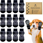 Kupao anti slip dog socks front view in grey