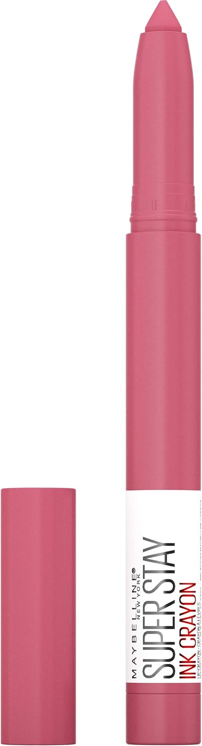 Maybelline Super Stay Ink Crayon Lipstick Makeup, Precision Tip Matte Lip Crayon with Built-in Sharpener, Longwear Up To 8Hrs, On The Grind, Purple Mauve Pink, 1 Count - Image 14
