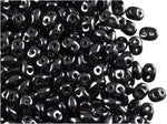 Miyuki Matubo SuperDuo bead tube front view showing jet black color
