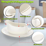 BSTKEY saucier pitcher gold rim detail
