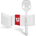 Stock Your Home clear plastic serving spoons 12 count front view layout