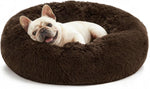 Love's cabin Calming Cat Bed for Indoor Cats, Anti-Anxiety Donut Round Dog Bed, Fluffy Faux Fur Washable Pet Bed for Small Medium Dogs and Cats, Grey, 20in - Image 14