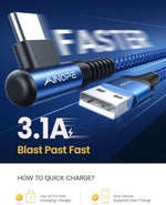 AINOPE 6.6ft charging cable coiled