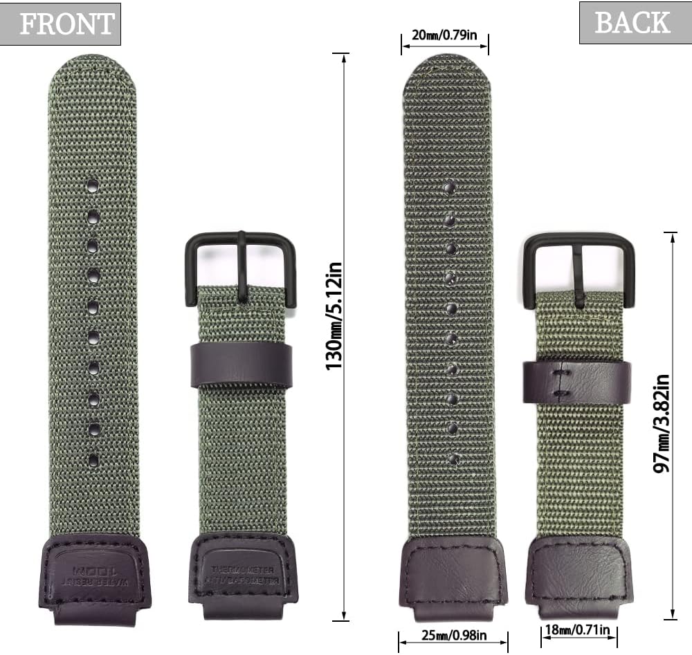 XBHSW 18mm watch band buckle and clasp view
