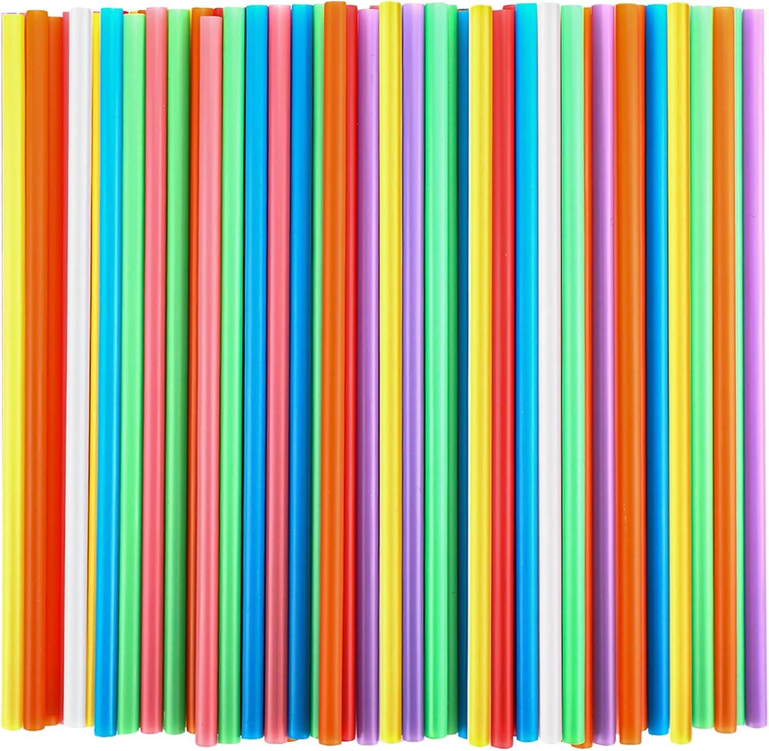 Wenzhou Qiangsen colorful plastic disposable drinking straws front view display