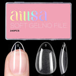 AILLSA short almond nail tips 240pcs set for professional nail extension