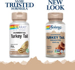 Solaray Fermented Turkey Tail Mushroom supplement facts label nutrition panel