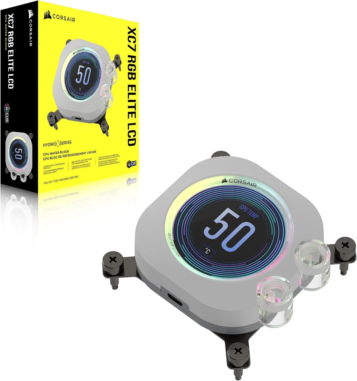 Corsair XC7 RGB Elite LCD CPU Water Block packaging box